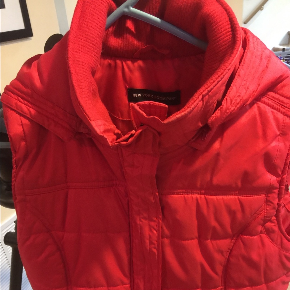 Women’s Red Puffer Winter Vest